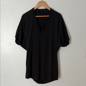 Elegant Black V-Neck Women's Top